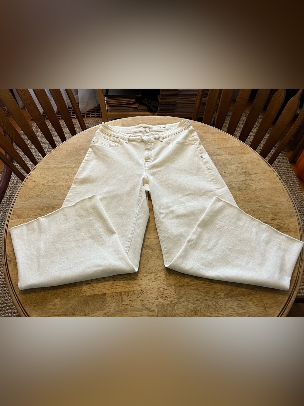 Wide Leg White Stretch Jeans Super Comfortable
